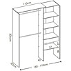 Mueble vestidor Suit (L x An x Al: 50 x 160 x 205 cm, Melamina, Blanco)