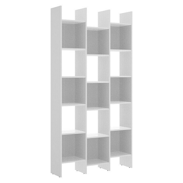 Estantería de madera Buk (An x Al: 95 x 192 cm, Tablero de aglomerado, Blanco)