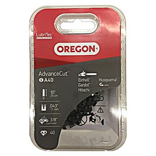 Oregon Sägekette (Schnittlänge: 25 cm, Treibglieder: 40 Stk., Nutbreite: 1,1 mm, Passend für: Gardol Akku-Kettensäge GAK-E 20 Li)