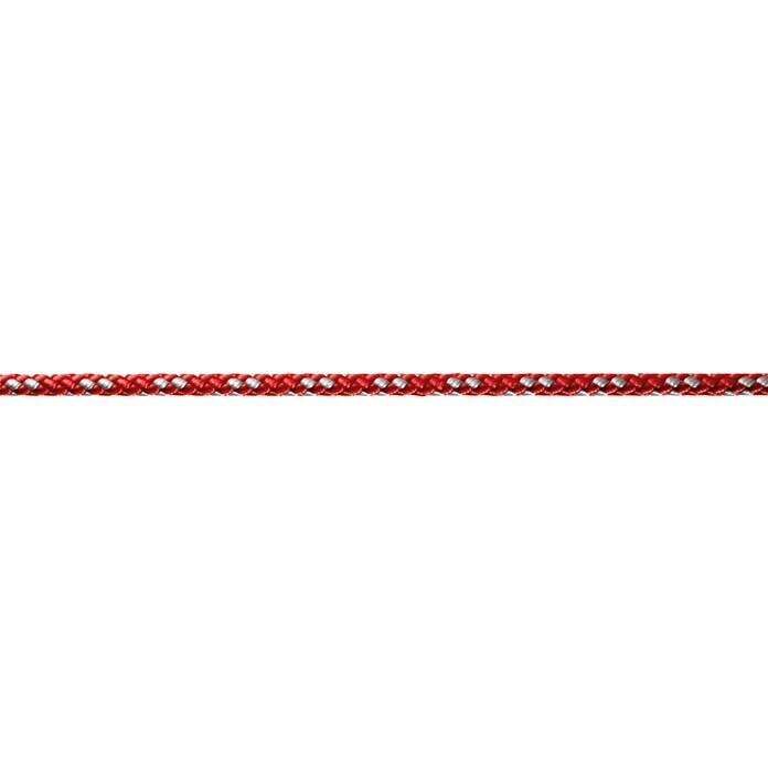 Robline Leine Meterware 8-Plaited-Dinghy4 mm, Rot/Silber, Polyester Front View