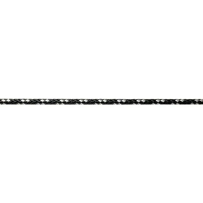 FSE Robline Leine Meterware 8-Plaited-Dinghy (4 mm, Schwarz/Silber, Polyester)