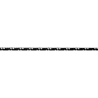 Robline Leine Meterware 8-Plaited-Dinghy (4 mm, Schwarz/Silber, Polyester)