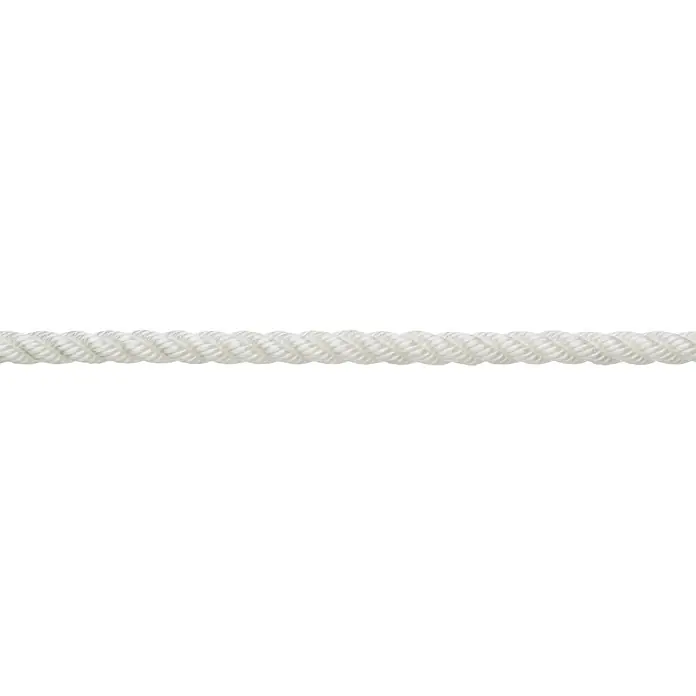 Robline Festmacherleine Meterware Rapallo - 8 mm, Polyester, Weiß - Aufnahme eines Seils. Gedrehtes Seil, ideal zum Binden, Sichern und für Outdoor-Aktivitäten. Vielseitig einsetzbar.