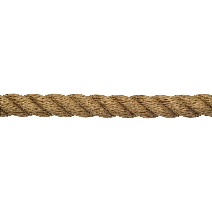 Robline Cabo a metros Spunflex - Diámetro: 8 mm, Otros, Natural - Primer plano de una cuerda beige resistente, ideal para decoración náutica y proyectos de artesanía robusta.