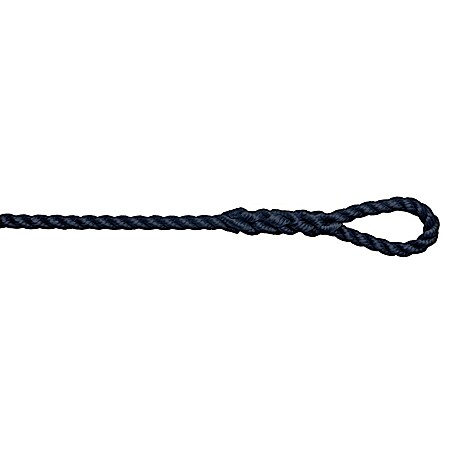 Robline Fenderleine geschlagen (Durchmesser: 8 mm, Länge: 2 m, Polyester, Navy-Blau, 2 Stk.)