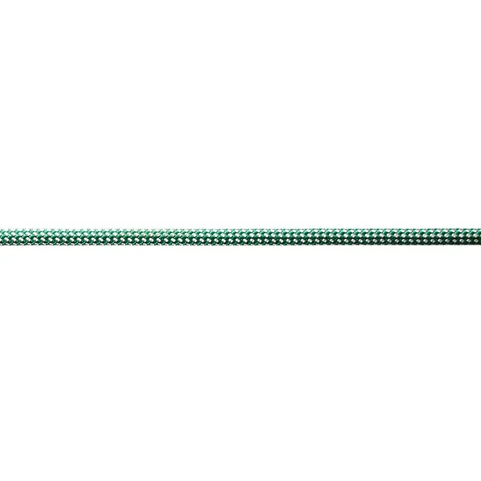 Robline Leine Meterware Dinghy Control - 6 mm, Weiß/Grün, Polyester - Detailaufnahme eines grünen und weißen Seils. Die Textur des Seils ist gut erkennbar und macht es ideal für verschiedene Anwendungen.