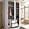 Armario para ropa Maxi (L x An x Al: 52 x 150 x 215 cm, Blanco)