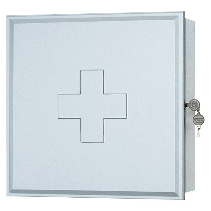 Sieper Medizinschrank (16 x 39 x 39 cm, Weiß/Silber) | BAUHAUS