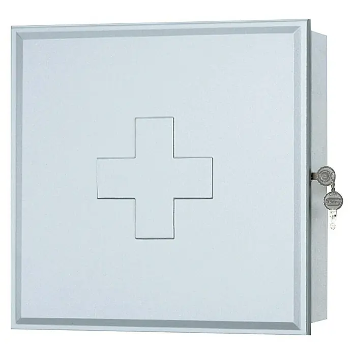 Armadietto Medicinali da Parete 30x14x46 cm 2 Chiavi in Acciaio Bianco