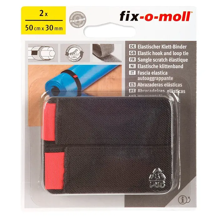 Fix-o-moll Klettbinder Elastic - L x B: 50 cm x 30 mm, 2 Stk. - Vorderansicht