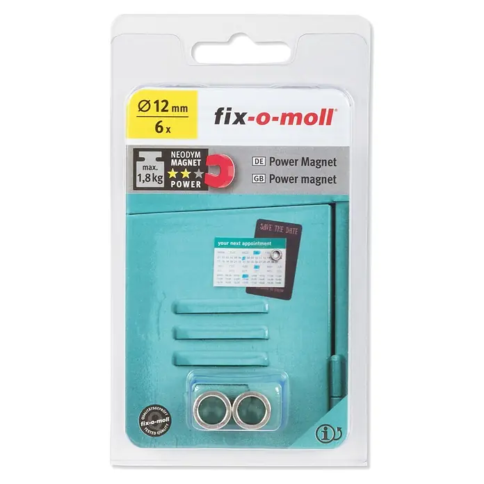 Suki Magnet - L x B x H: 12 x 12 x 4 mm, Ring - Vorderansicht