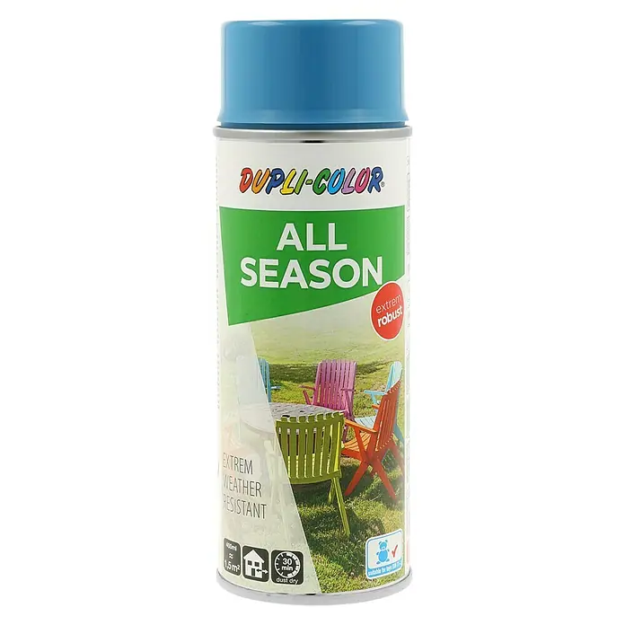 Dupli-Color Color Sprühlack ALL SEASON RAL 5012 - Lichtblau, Glänzend, 400 ml - Dose Dupli-Color All Season Sprühlack in strahlendem Blau für vielseitige Anwendungen und dauerhaften Schutz vor Witterungseinflüssen.
