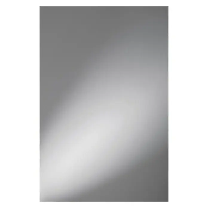 Kristall-Form Wandspiegel JumpB x H: 60 x 80 cm - Ein glattes, silbernes Blatt fängt das Licht ein und erzeugt einen sanften Farbverlauf von Dunkelgrau zu strahlendem Weiß. Elegante, moderne Ästhetik.