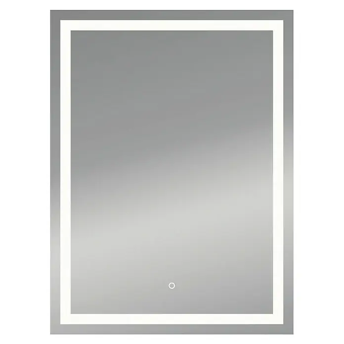 Camargue Lichtspiegel Heaven 1 - 60 x 80 cm - Elegantes, rechteckiger LED-beleuchteter Spiegel mit einem modernen Touch-Sensor, ideal für Badezimmer und Ankleidezimmer.