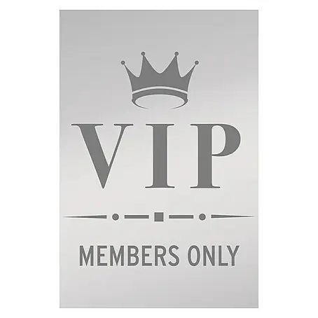 Kristall-Form  Siebdruckspiegel VIP
