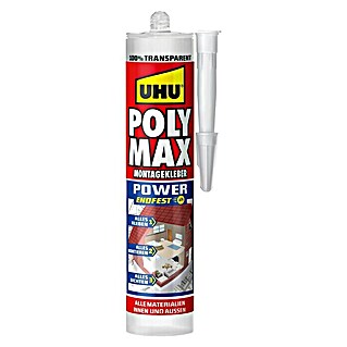 UHU Poly Max Montagekleber Power (300 g, Transparent)
