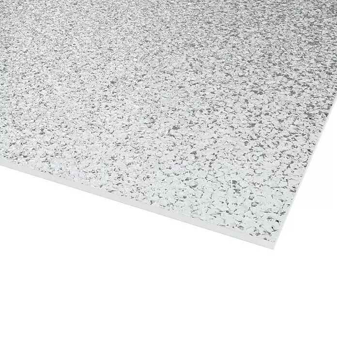 Kunstglas Owocor - 200 cm x 100 cm x 2,5 mm, Eiskristall, Klar, Polystyrol - Detailaufnahme