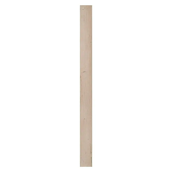 Indo Wandpaneel Barnwall Tuscany - Shorea, 1.200 x 120 x 10 mm, 0,864 m² - Ein einzelnes, längliches Holzbrett, das natürlich und rustikal wirkt und sich ideal für DIY-Projekte eignet.