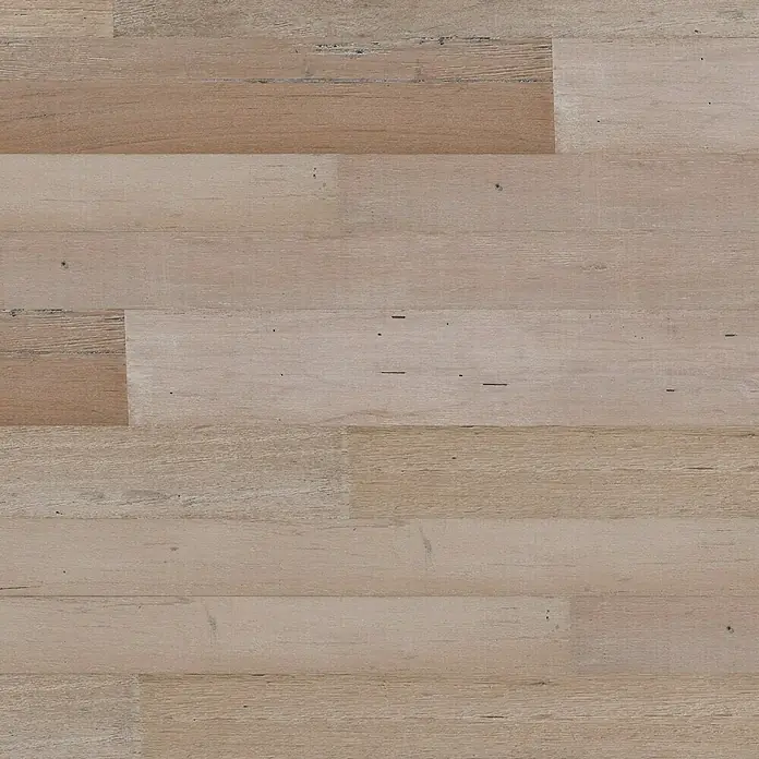 Indo Wandpaneel Barnwall Tuscany - Shorea, 1.200 x 120 x 10 mm, 0,864 m² - Helles Holzpaneel-Muster für Wandverkleidung oder Bodenbelag mit verschiedenen Farbtönen und Texturen für einen natürlichen Look.