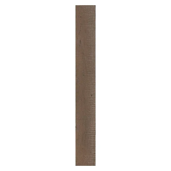 Indo Wandpaneel Barnwall Lombardy - Shorea, 1.200 x 120 x 10 mm, 0,864 m² - Nahaufnahme einer einzelnen, länglichen Holzdiele mit sichtbarer Maserung und Textur auf neutralem Hintergrund.
