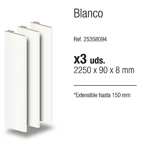 Recrecido extensible de 90 a 150 mm