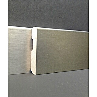 Rufete Rodapié MDF Acero (224 cm x 14 mm x 80 mm, MDF)