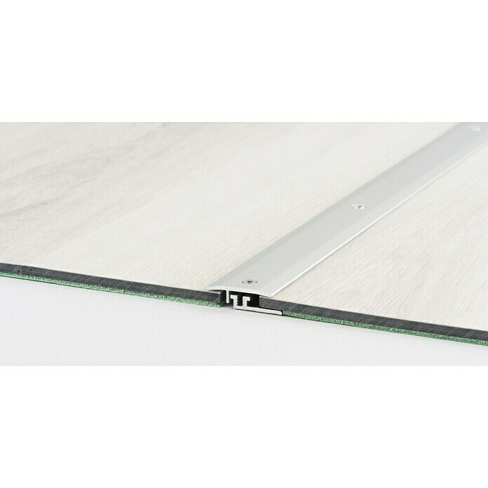LOGOCLIC Overgangsprofiel (Zilver, 0,9 m x 27 mm, Montagemethode: Schroeven)