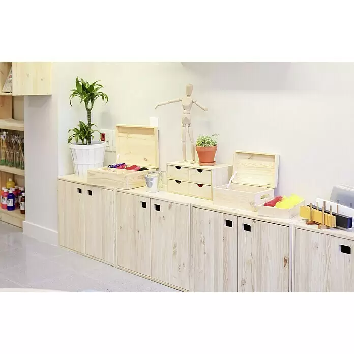 Astigarraga Dinamic Holz-Mehrzweckschrank - L x B x H: 33 x 70,8 x 53,5 cm, Kiefernholz - Stimmungsaufnahme