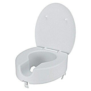 careosan Elevador de asiento de WC (10 cm elevado, Plástico, Blanco)
