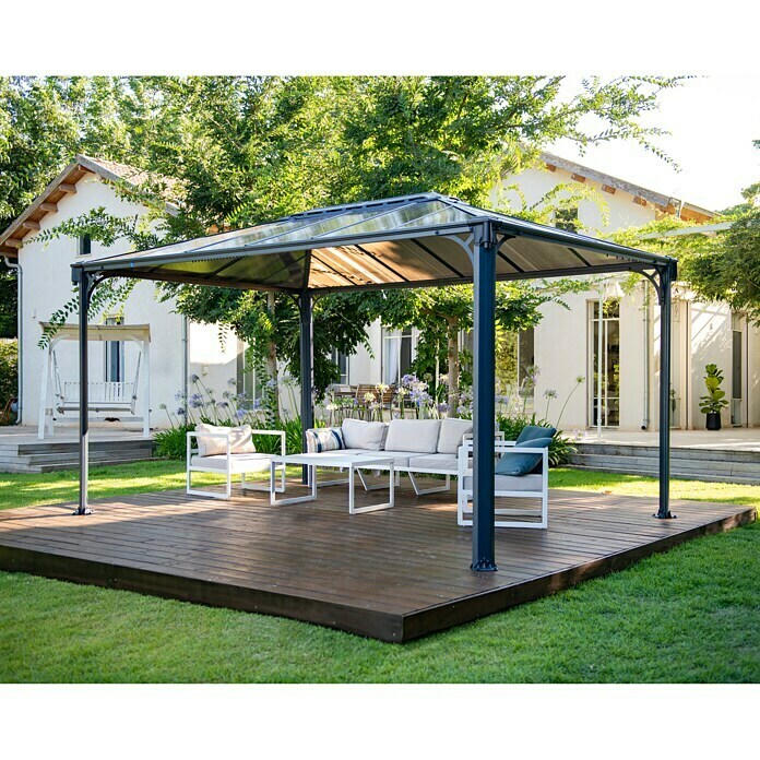 Palram – Canopia Pavillon Martinique 4300L x B: 430 x 295 cm, Bronze Left Side View