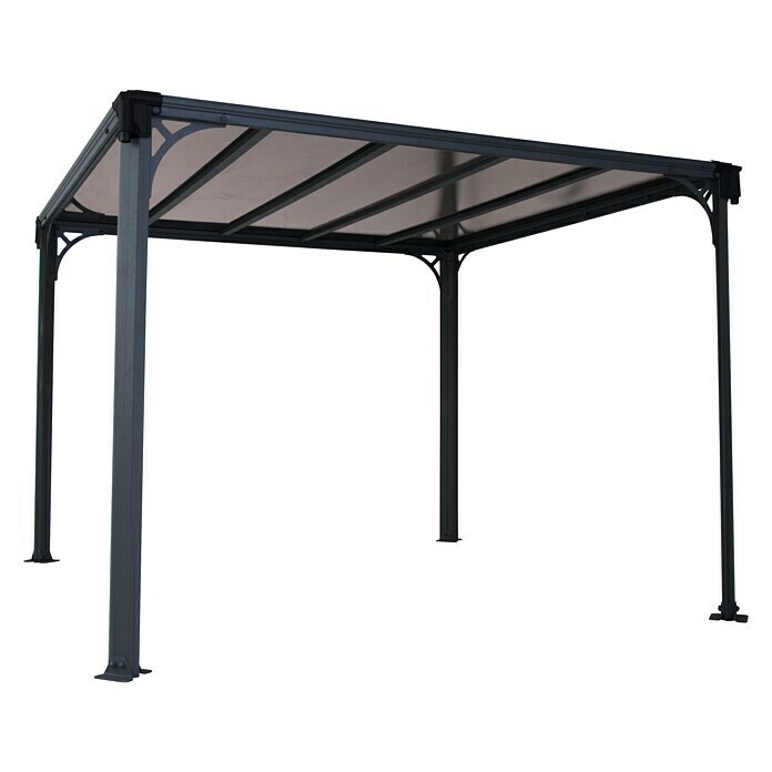 Palram – Canopia Pavillon Milano 3000L x B: 308 x 308 cm, Anthrazit Front View