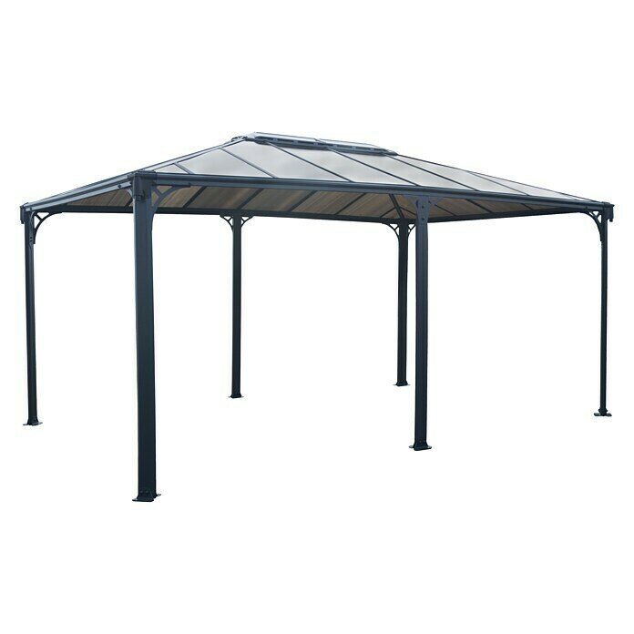 Palram – Canopia Pavillon Martinique 5000L x B: 492 x 359 cm, Bronze Front View