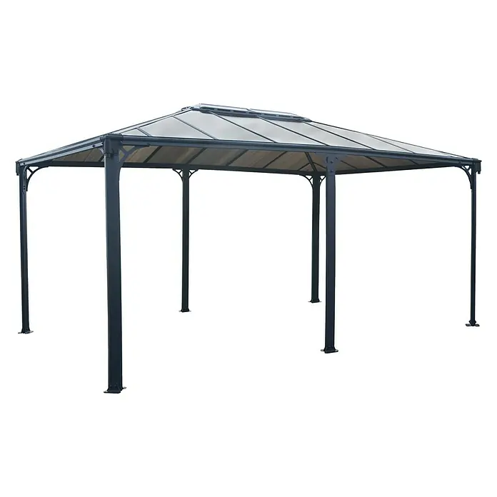 Palram – Canopia Pavillon Martinique 5000B x T: 493 x 359,3 cm, Farbe Gestell: Anthrazit, Aluminium - Freistehender Pavillon mit stabilem Rahmen und schützendem Dach für Garten oder Terrasse.