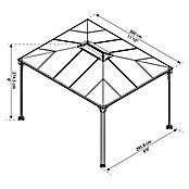 Palram Pavillon Martinique 3600 (L x B: 360 x 295 cm, Bronze)