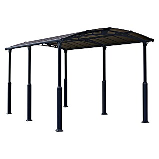 Palram – Canopia Carport Arcadia Alpine 6400 (Außenmaß inkl. Dachüberstand (B x T): 3,59 x 6,49 m, Einzelcarport, Anthrazit)