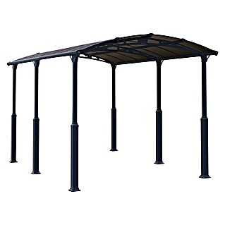 Palram – Canopia Carport Arcadia Alpine 5000 (Außenmaß inkl. Dachüberstand (B x T): 3,59 x 5,07 m, Einzelcarport, Anthrazit)