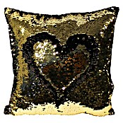 Kissen (Schwarz/Gold, 35 x 35 cm, 100 % Polyester)