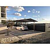 Ximax Carport LINEA Tandem 60 (9,8 x 2,7 m, Einfahrtshöhe: 2,2 m, Edelstahloptik, Schneelast: 75 kg/m²)