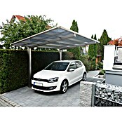 Ximax Carport LINEA 80 (4,9 x 2,7 m, Einfahrtshöhe: 2,2 m, Edelstahloptik, Schneelast: 100 kg/m²)