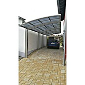 Ximax Carport Portoforte Tandem 60 (9,8 x 2,7 m, Einfahrtshöhe: Max. 2,2 m, Edelstahloptik, Schneelast: 75 kg/m²)