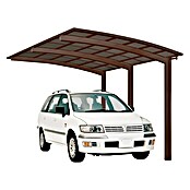 Ximax Carport Portoforte 110 (4,9 x 2,7 m, Einfahrtshöhe: Max. 2,2 m, Mattbraun, Schneelast: 137 kg/m²)