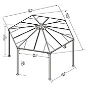 Palram Pérgola (4,5 x 3,9 x 2,9 m, Antracita)