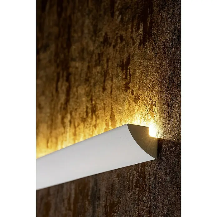 Lichtleiste Dana für LED-Band - 200 x 4,5 x 4,8 cm, Expandiertes Polystyrol (EPS) - Wandleuchte mit indirektem Licht.