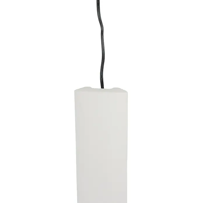 Zierprofil Kabelkanal L 45 - 200 x 4,5 x 4,5 cm, XPS-Hartschaumplatten - Ein schlichtes, weißes LED-Licht mit schwarzem Kabel, ideal für eine moderne und minimalistische Beleuchtung in jedem Raum.