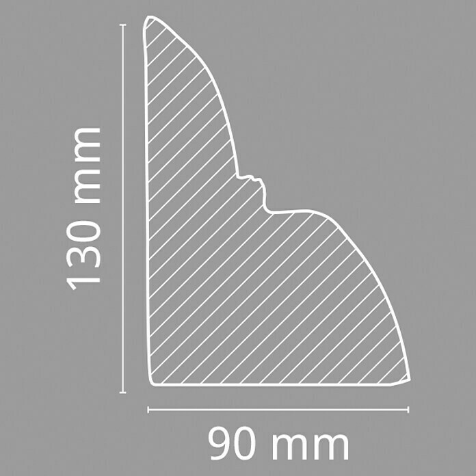 Dekoelement (Konsole, Weiß, 9 x 12 x 13,5 cm)