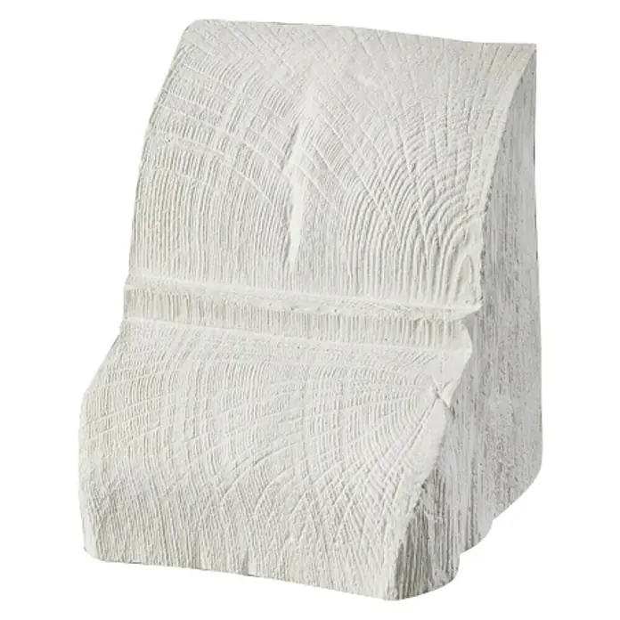 Dekoelement - Konsole, Weiß, 6 x 9 x 11 cm - Dieser dekorative, weiße Holzblock mit seiner markanten Maserung verleiht jedem Raum einen natürlichen und rustikalen Charme. Ideal als Blickfang oder zur Gestaltung.