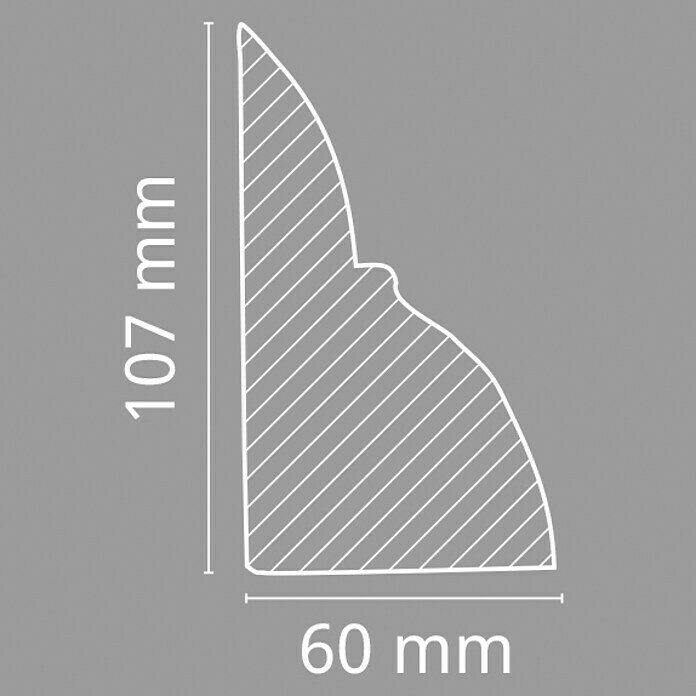 Dekoelement (Konsole, Weiß, 6 x 9 x 11 cm)