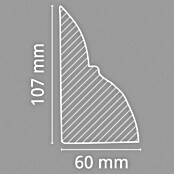 Dekoelement (Konsole, Weiß, 6 x 9 x 11 cm)