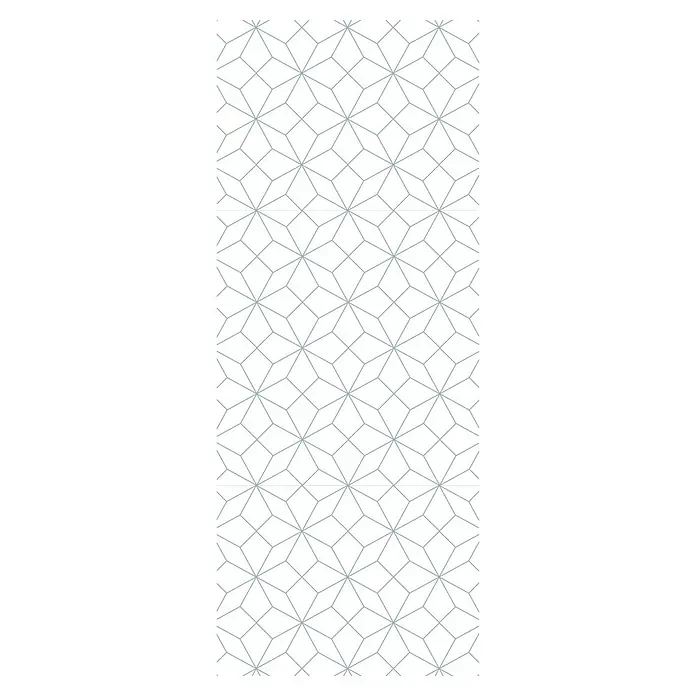 SanDesign Alu-Verbundplatte - 100 x 250 cm, White Stars - Das Bild zeigt ein abstraktes geometrisches Muster, das sich ideal für moderne Wandgestaltungen oder als dekoratives Element eignet.
