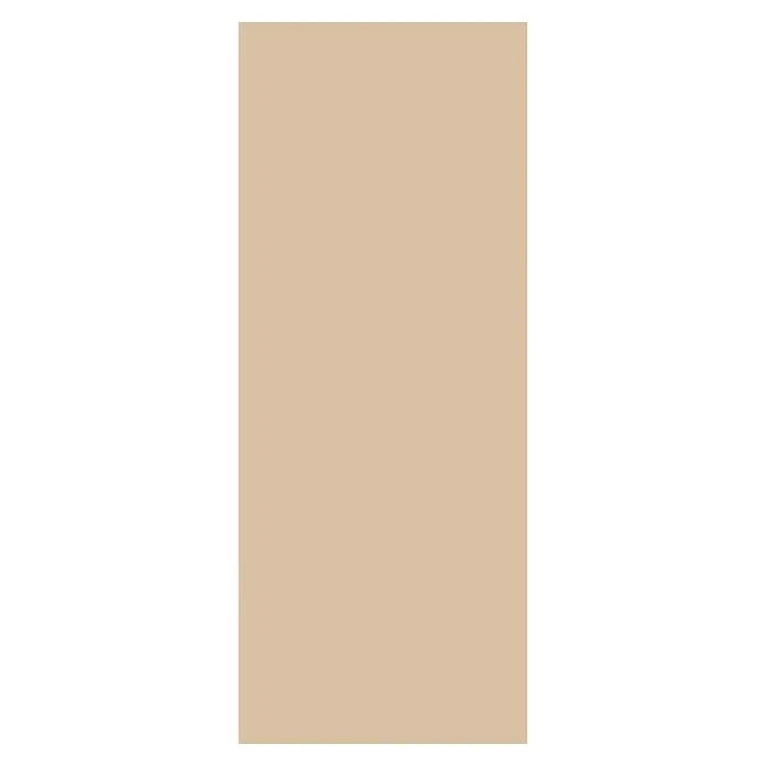 SanDesign Acryl-Verbundplatte - 100 x 250 cm, Hazelnut - Schlichte, quadratische Fläche in einem sanften Beigeton, umrahmt von einem eleganten schwarzen Rand. Neutral und zeitlos.
